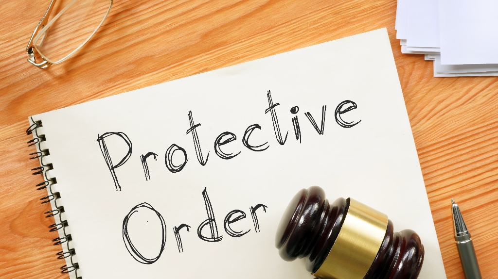 Protective order and judge's gavel